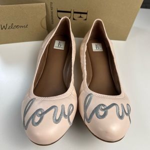 BRAND NEW - ED by Ellen DeGeneres Pink Leather Langston Ballet Flat